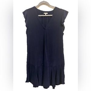 Joie 100% Silk Navy Sleeveless Ruffle Hem Dress – Size L